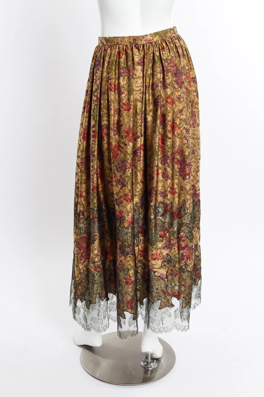 Silk Jacquard Top and Skirt Set
