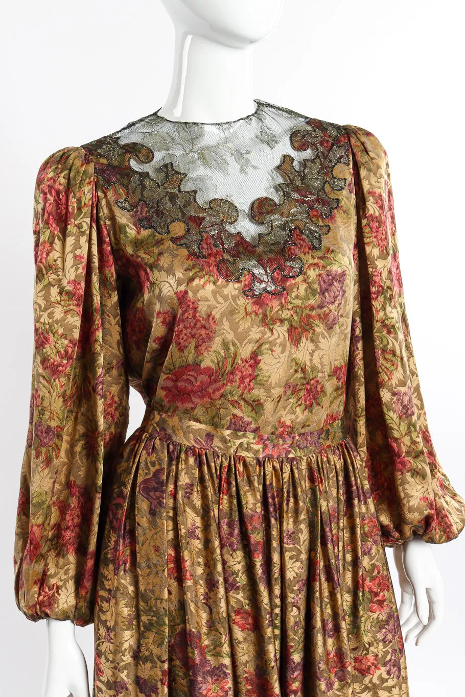 Silk Jacquard Top and Skirt Set