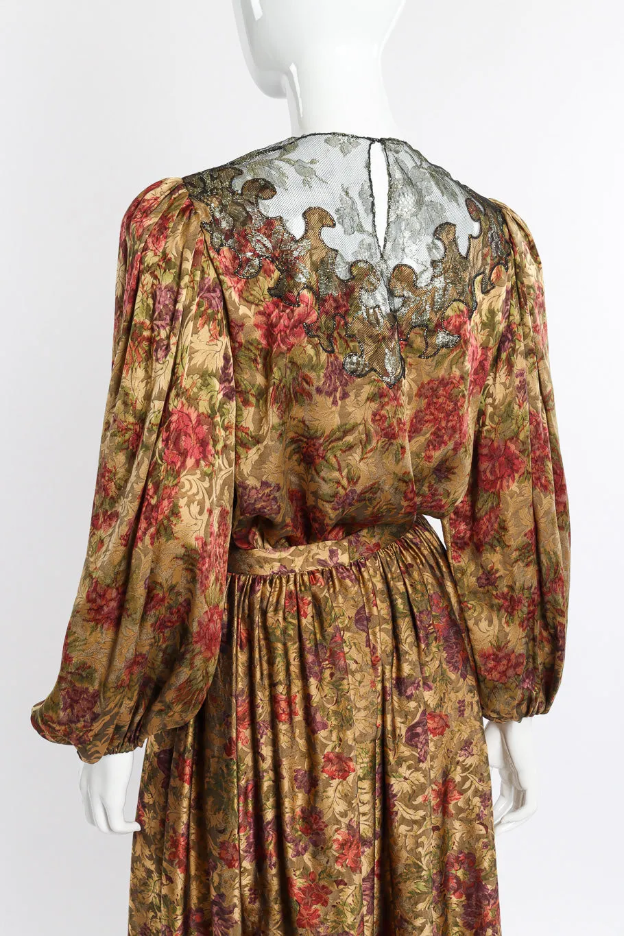 Silk Jacquard Top and Skirt Set