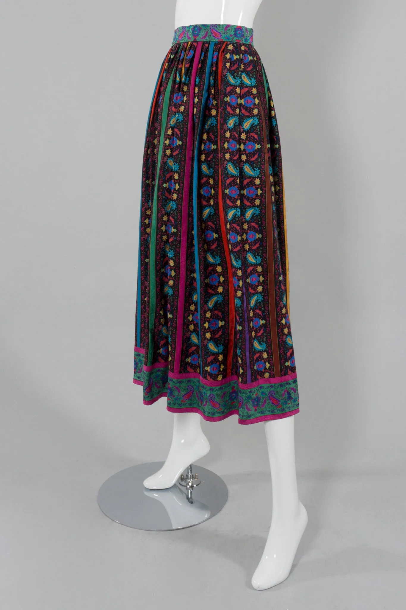 Silk Paisley Skirt