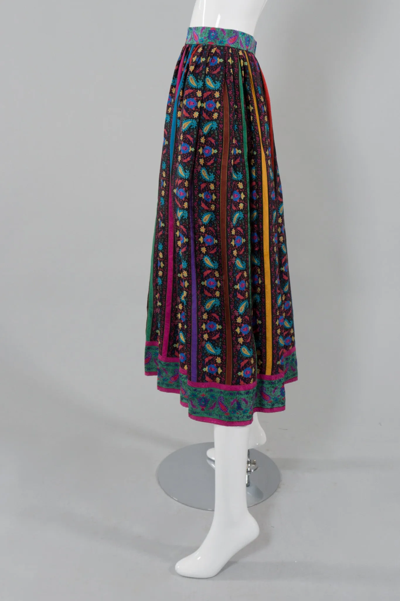Silk Paisley Skirt