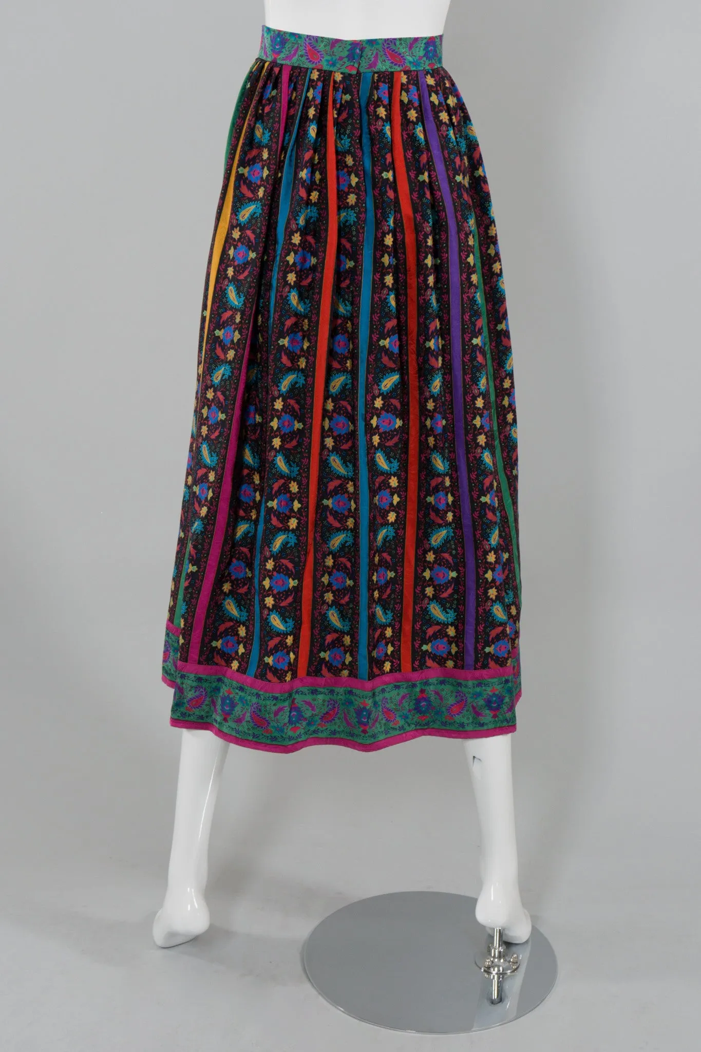 Silk Paisley Skirt