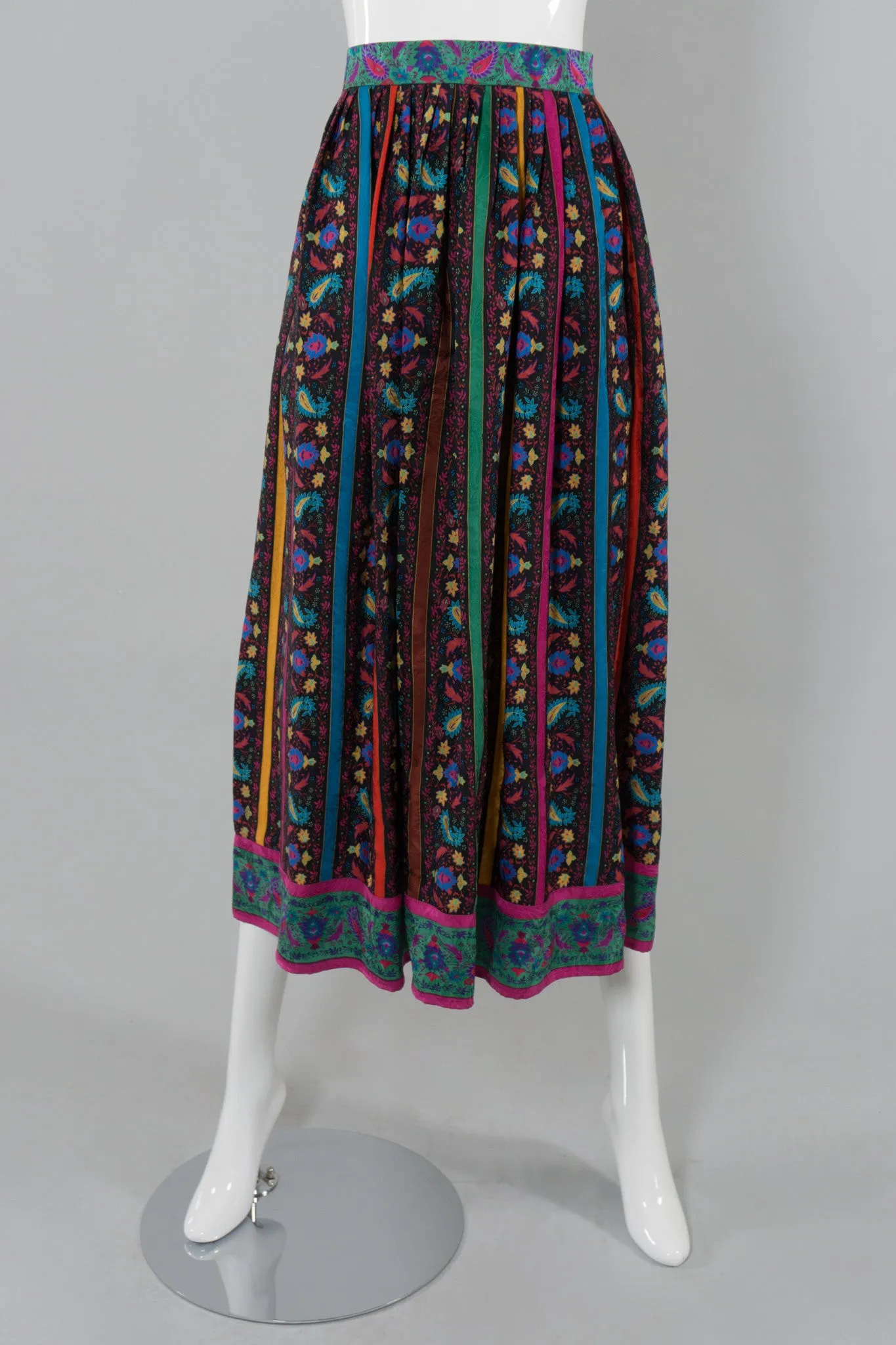 Silk Paisley Skirt