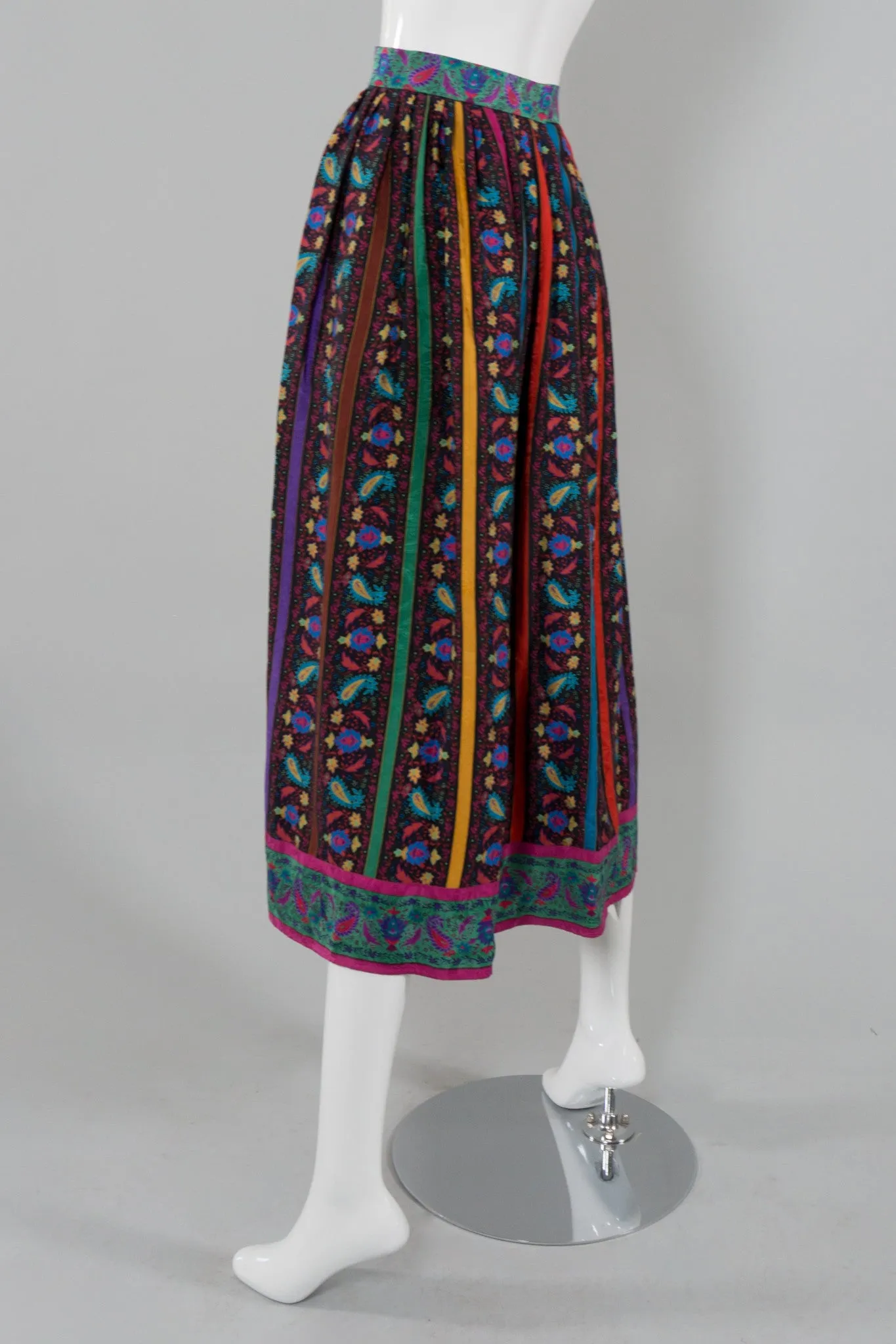 Silk Paisley Skirt