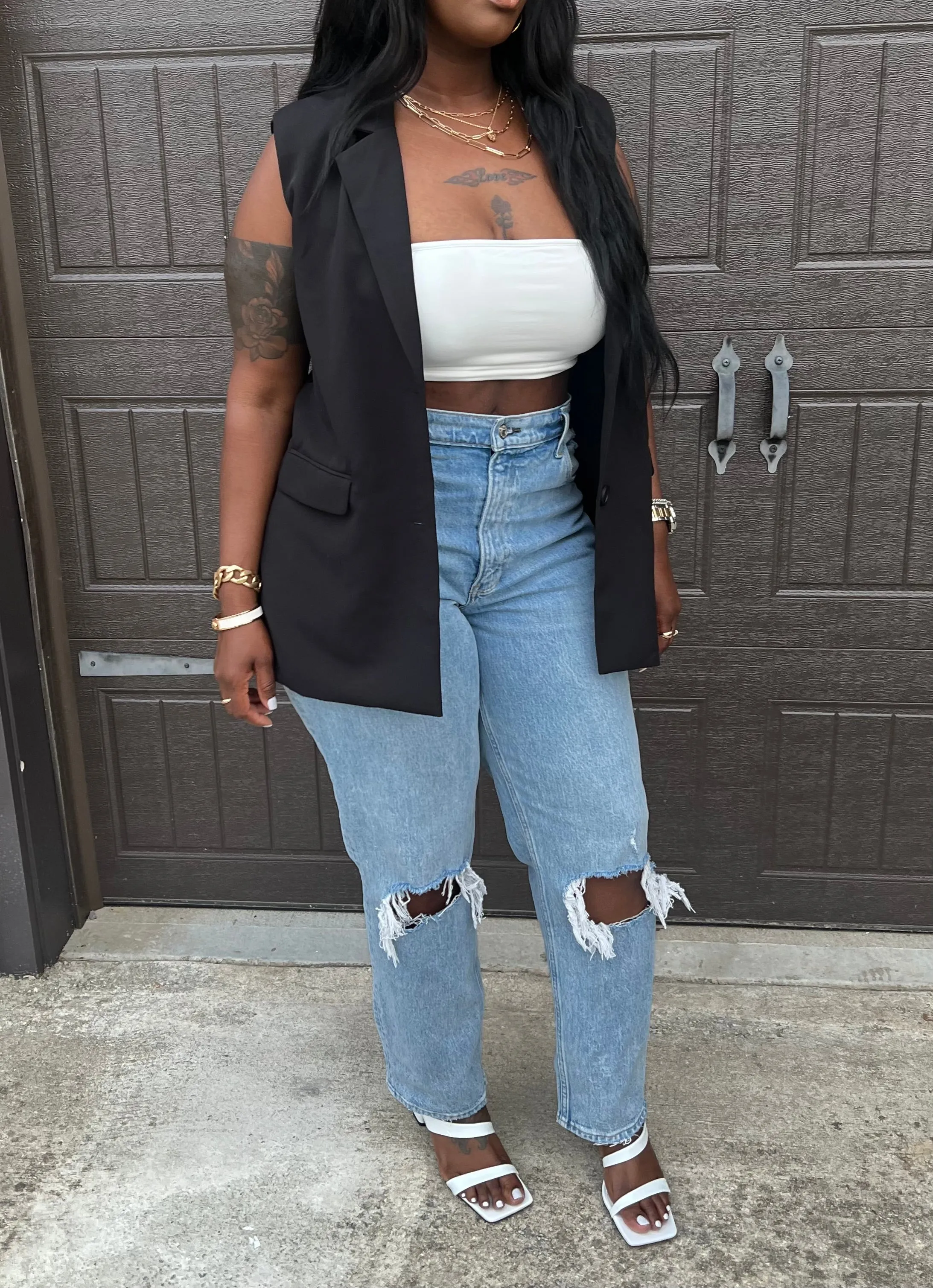 Sleeveless Blazer Vest
