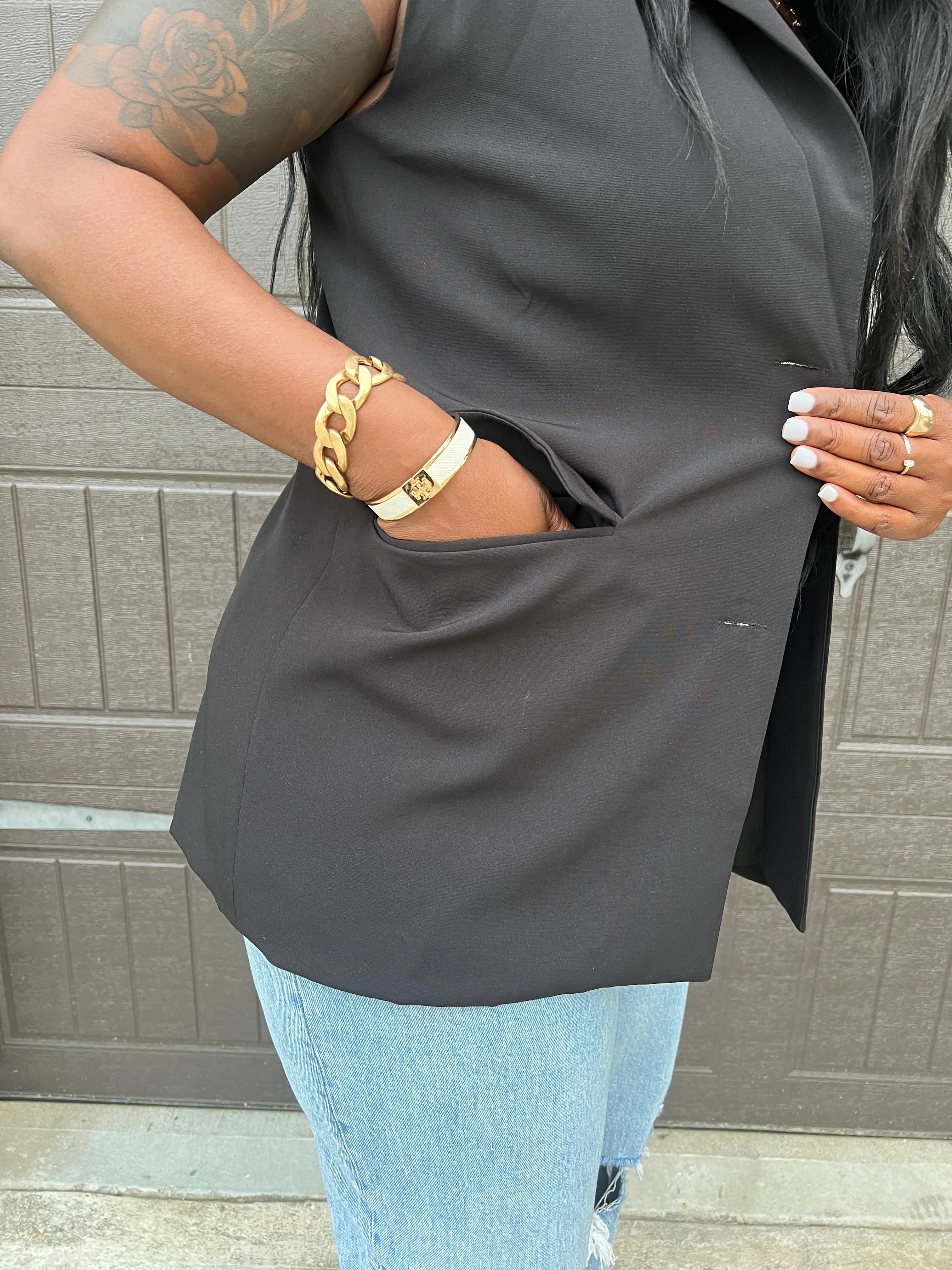 Sleeveless Blazer Vest
