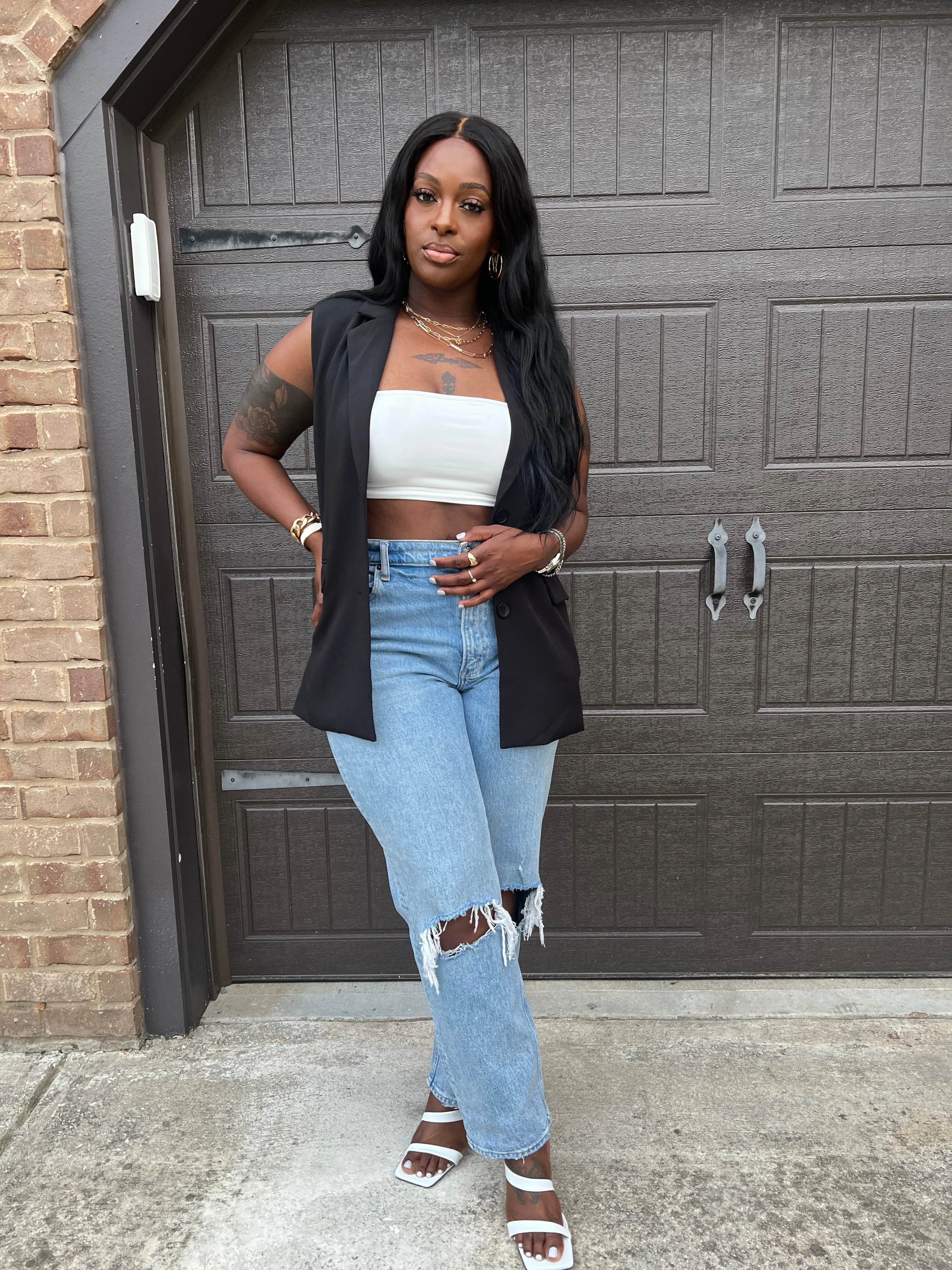 Sleeveless Blazer Vest