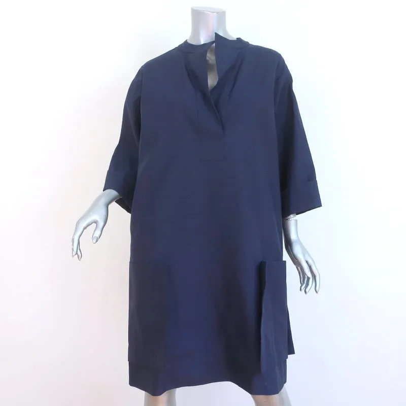Sofie D'Hoore Dress Daudet Navy Cotton Size 40 Side-Pocket Shift NEW