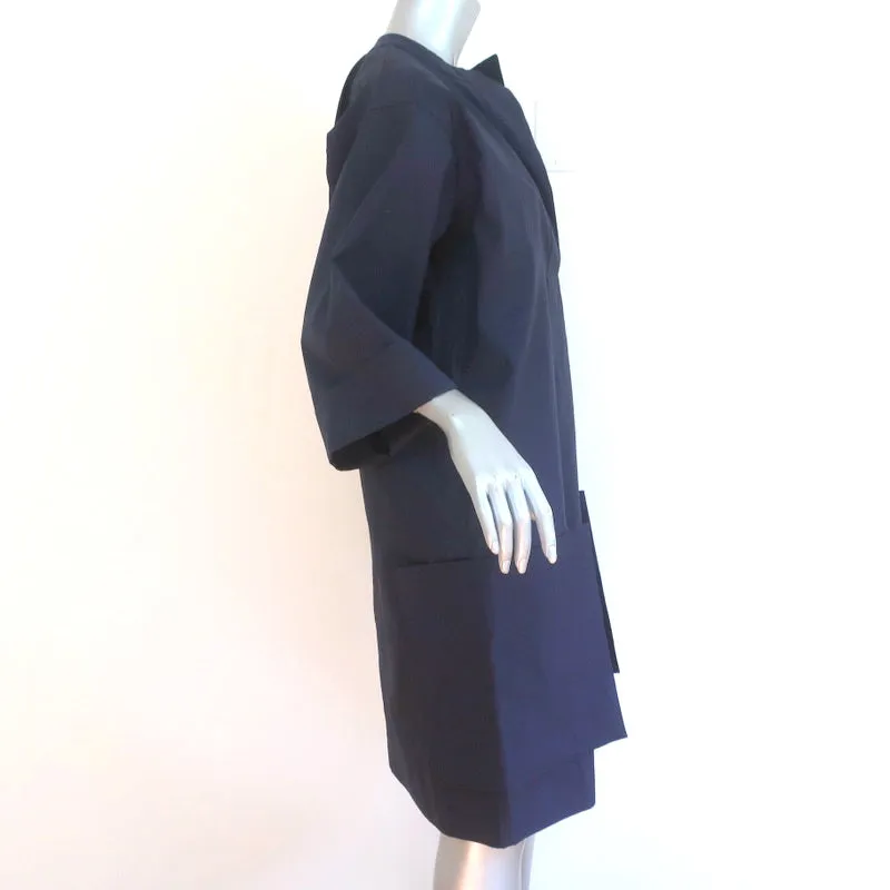 Sofie D'Hoore Dress Daudet Navy Cotton Size 40 Side-Pocket Shift NEW