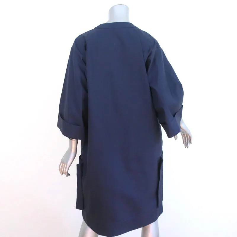 Sofie D'Hoore Dress Daudet Navy Cotton Size 40 Side-Pocket Shift NEW