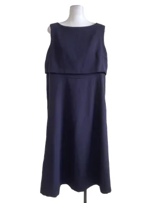 Space Blue Overlap Shift Dress