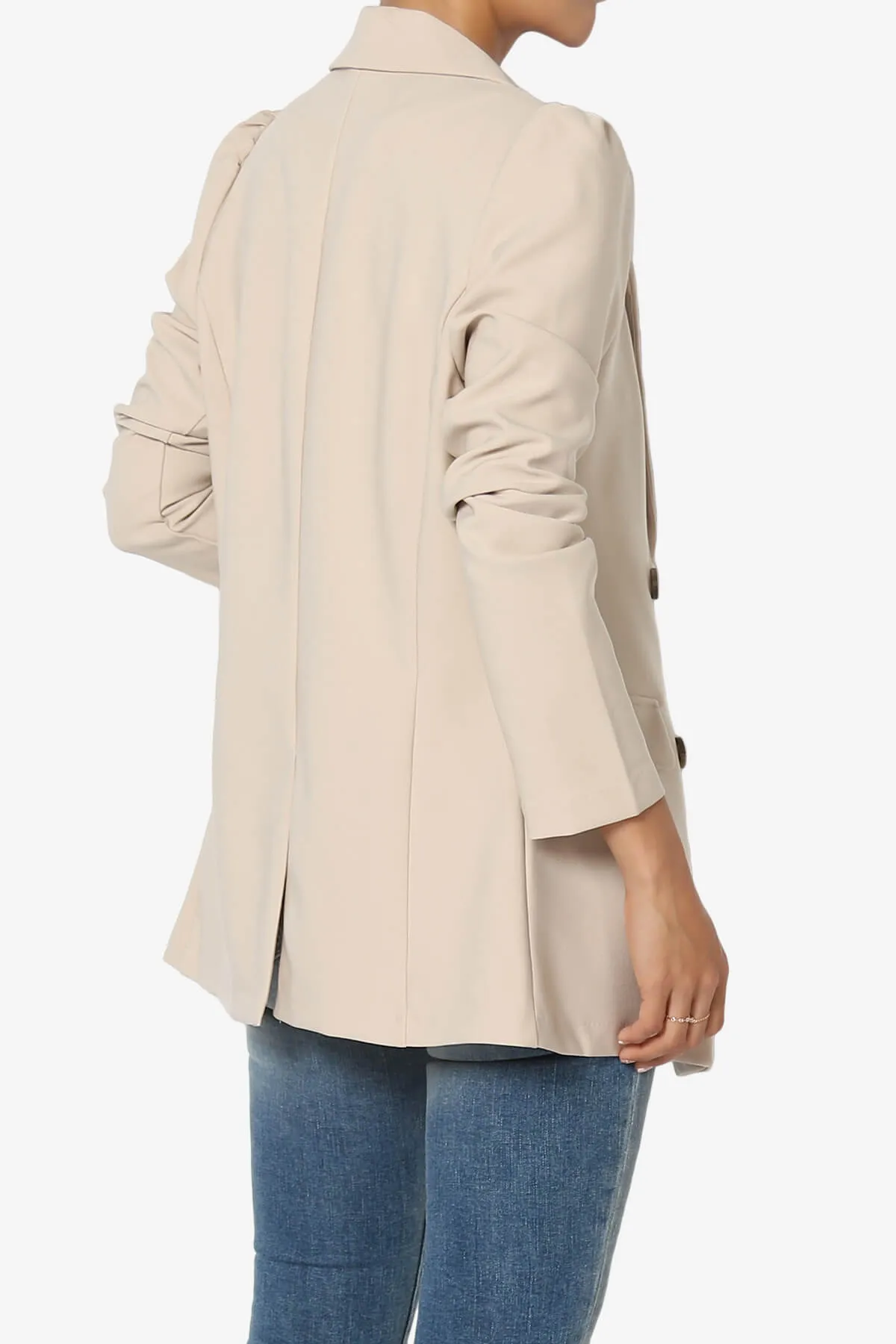 Starie Puff Sleeve Double Breasted Blazer