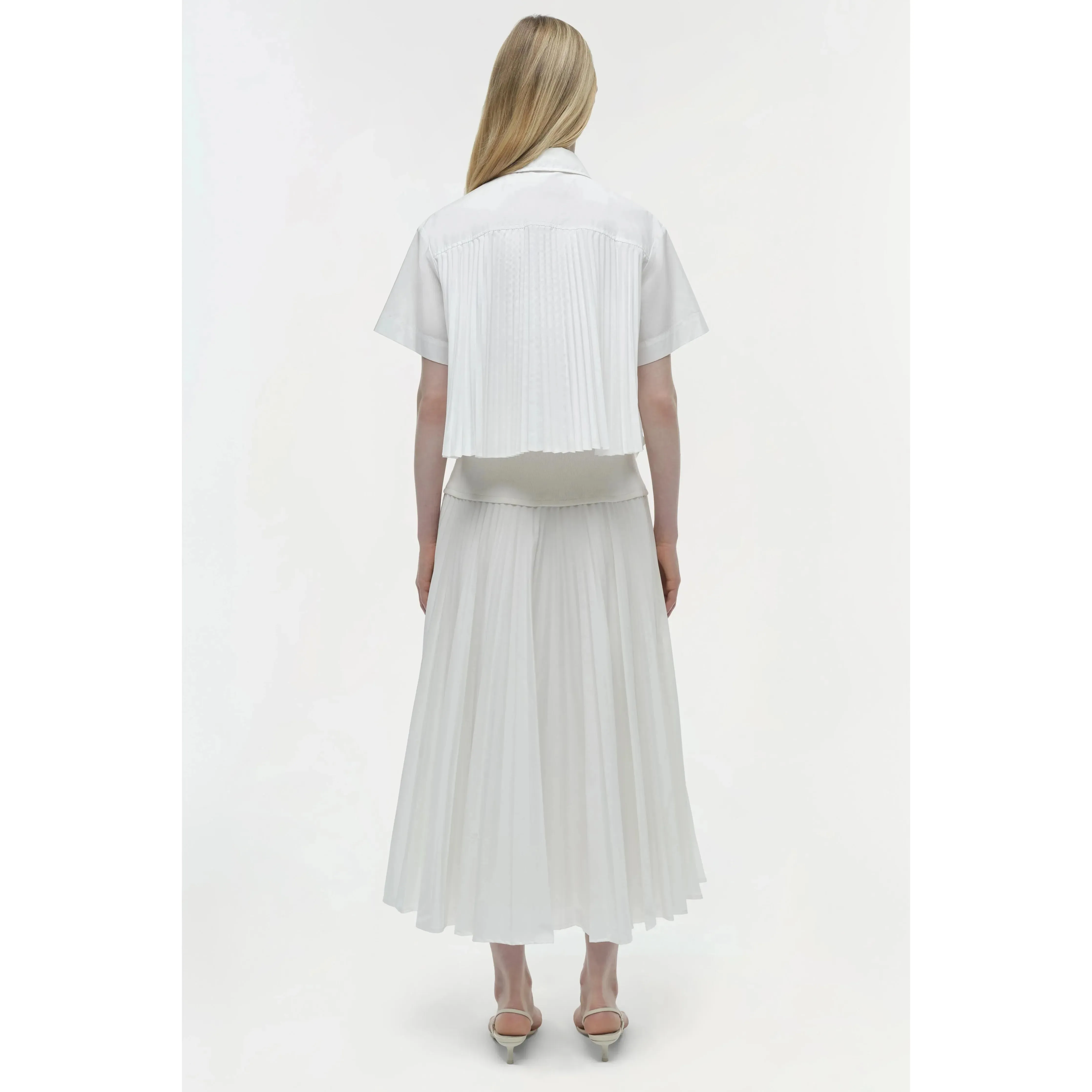 STELLA PLEATED MIDI SKIRT