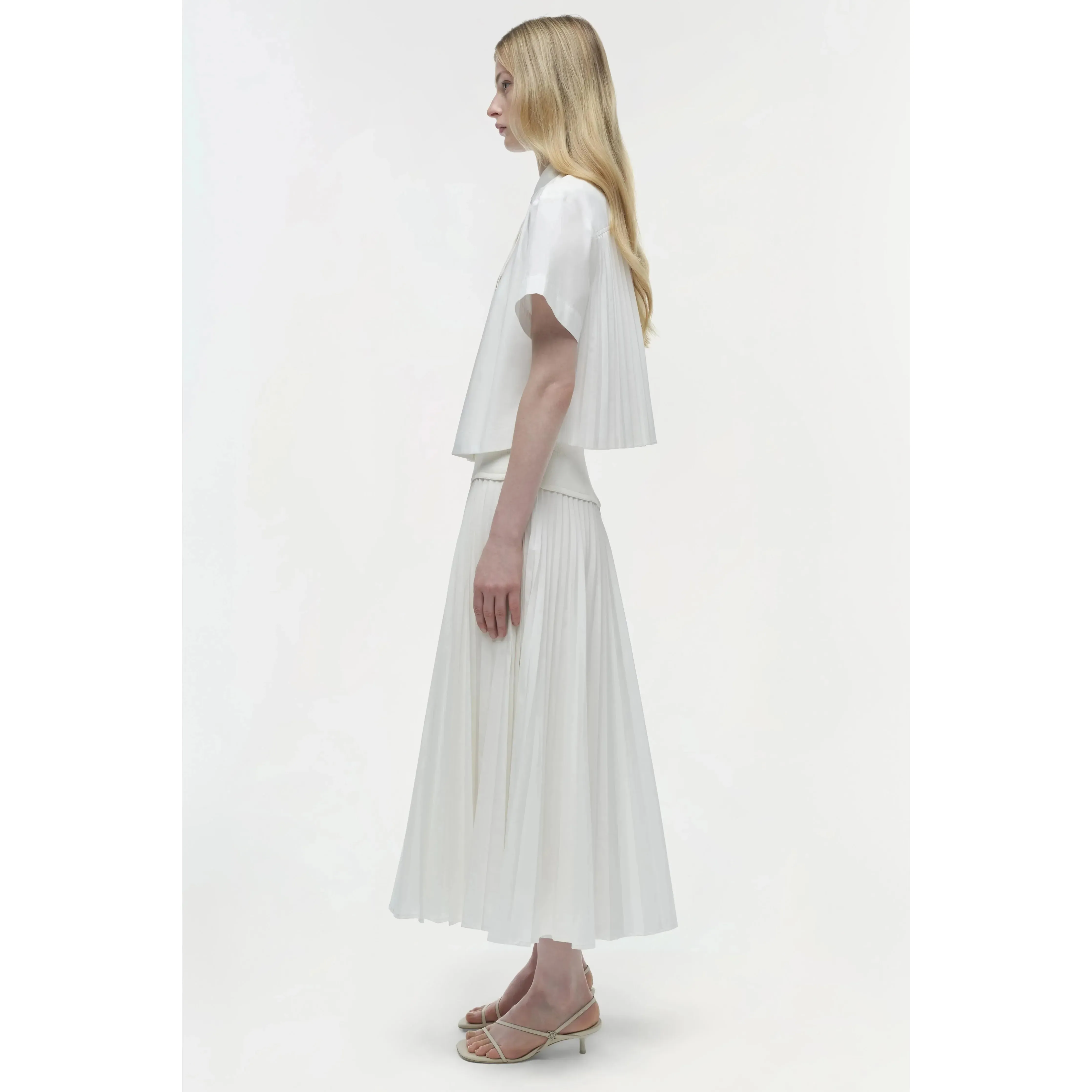 STELLA PLEATED MIDI SKIRT