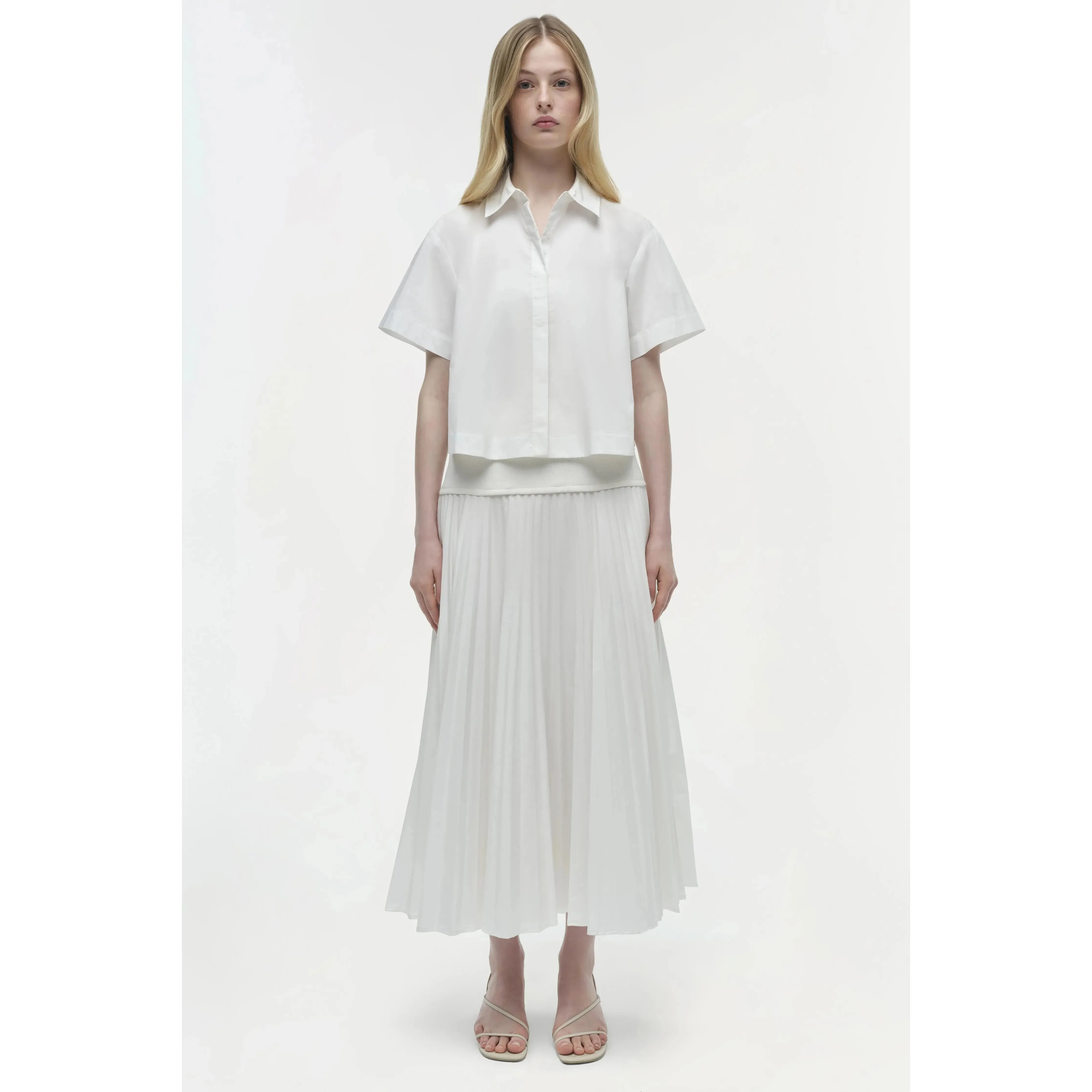STELLA PLEATED MIDI SKIRT