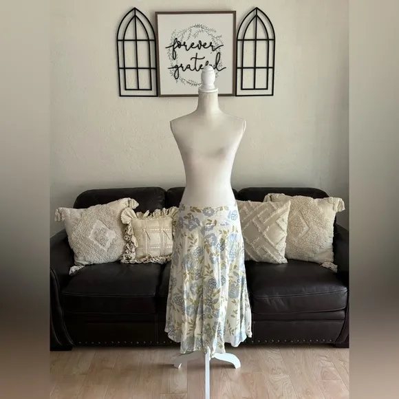 Stetson Floral Print Midi Skirt Size Small Hippie Western Cowgirl