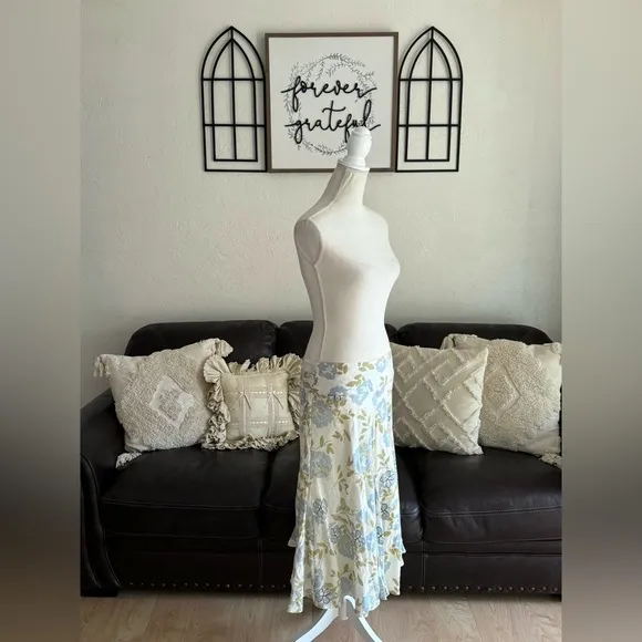 Stetson Floral Print Midi Skirt Size Small Hippie Western Cowgirl