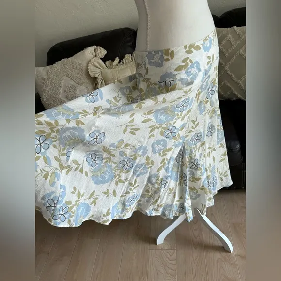 Stetson Floral Print Midi Skirt Size Small Hippie Western Cowgirl