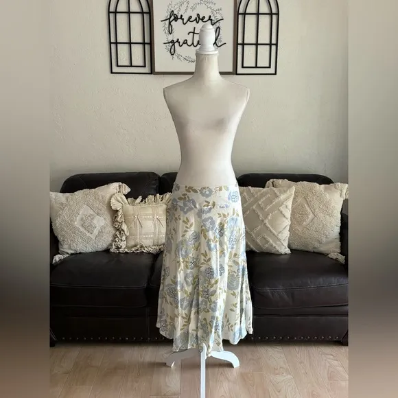Stetson Floral Print Midi Skirt Size Small Hippie Western Cowgirl