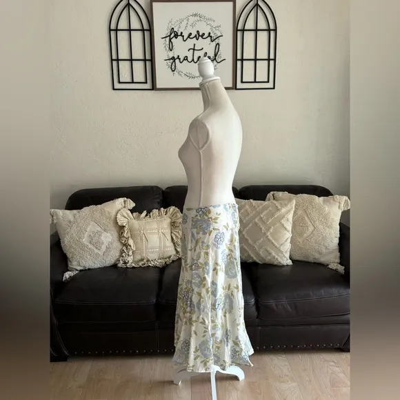 Stetson Floral Print Midi Skirt Size Small Hippie Western Cowgirl