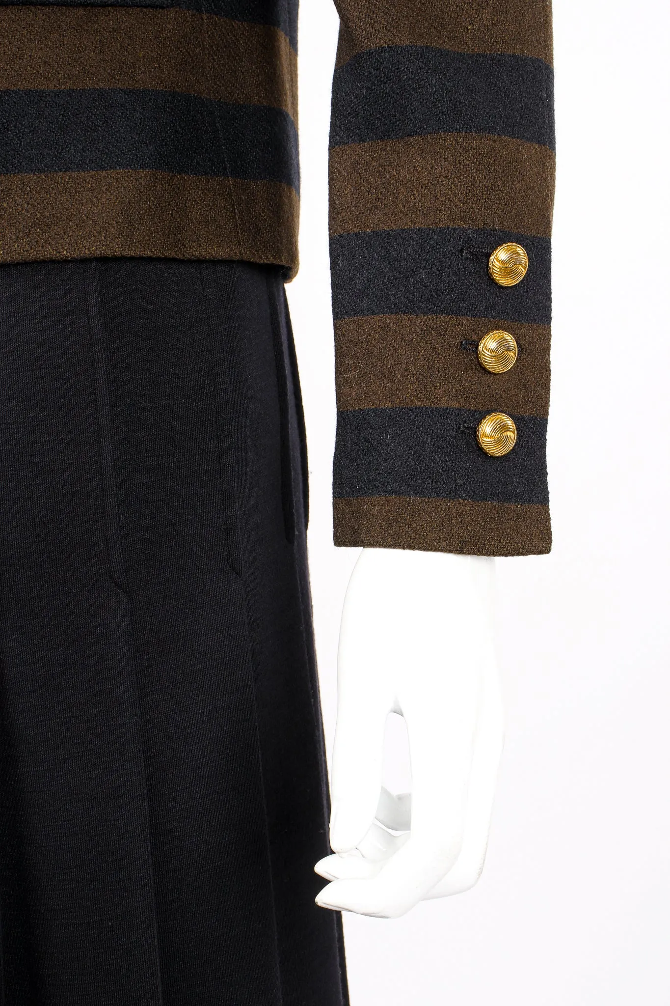 Striped Boxy Jacket & Skirt Set