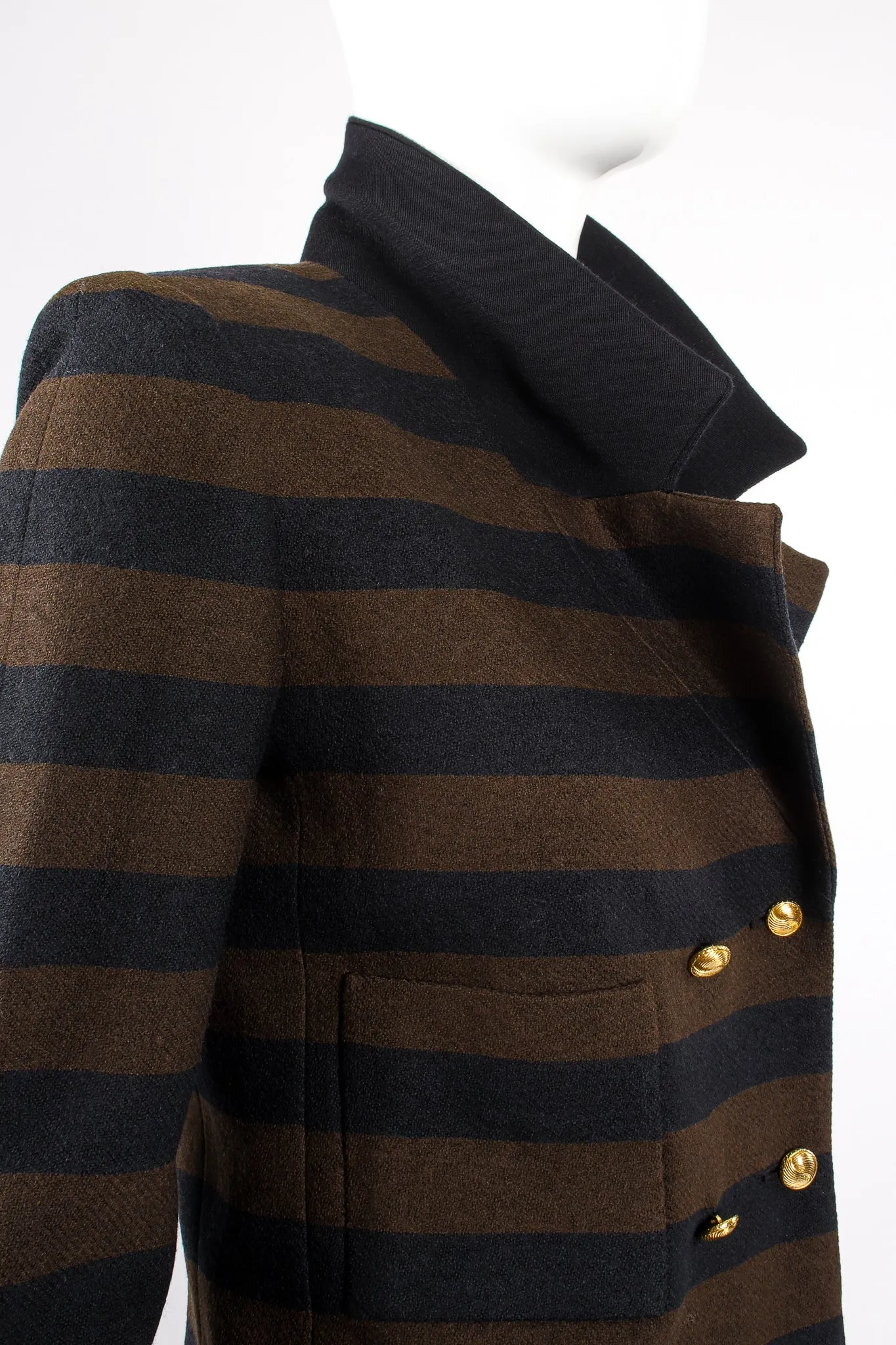 Striped Boxy Jacket & Skirt Set