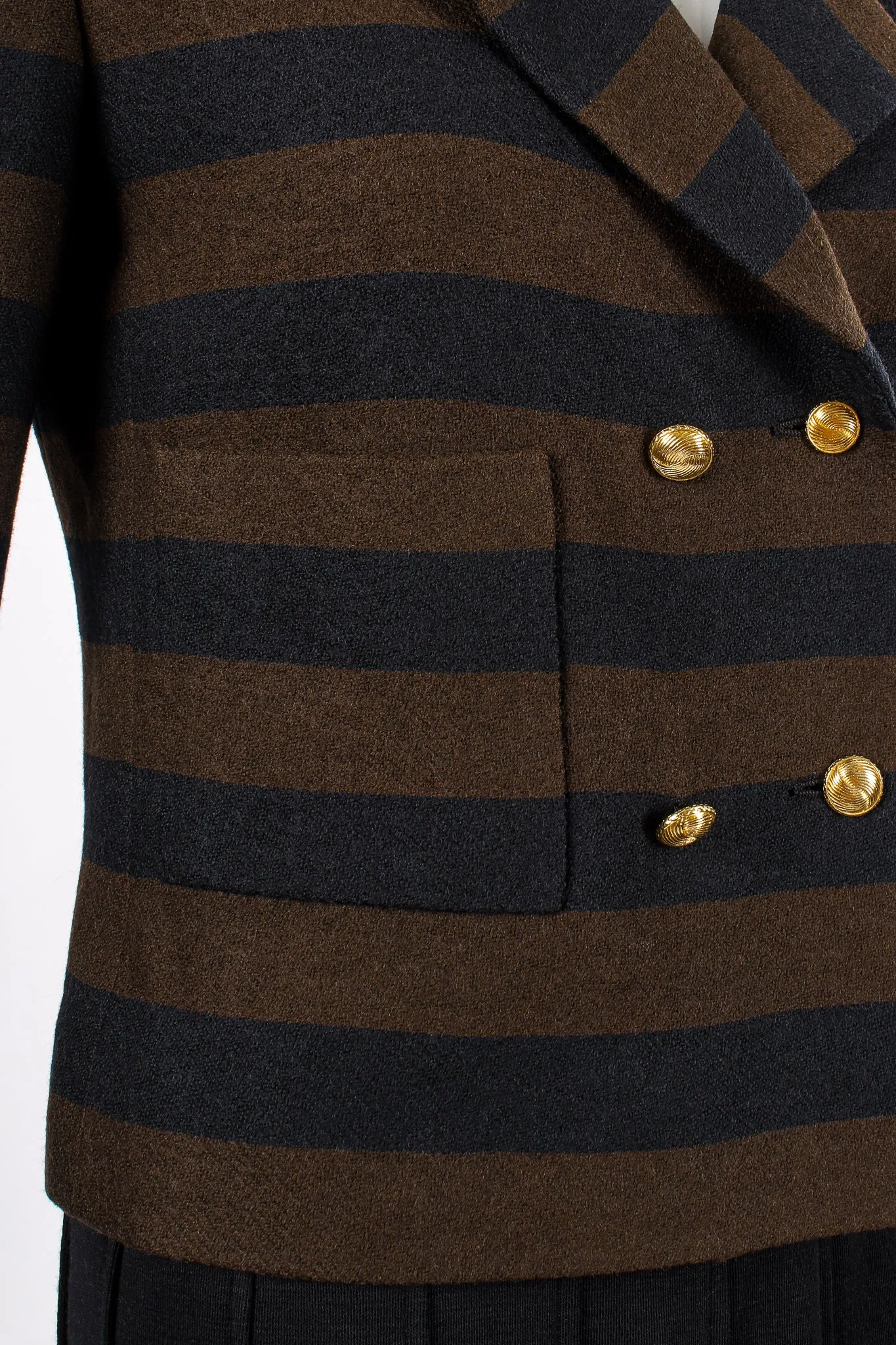 Striped Boxy Jacket & Skirt Set