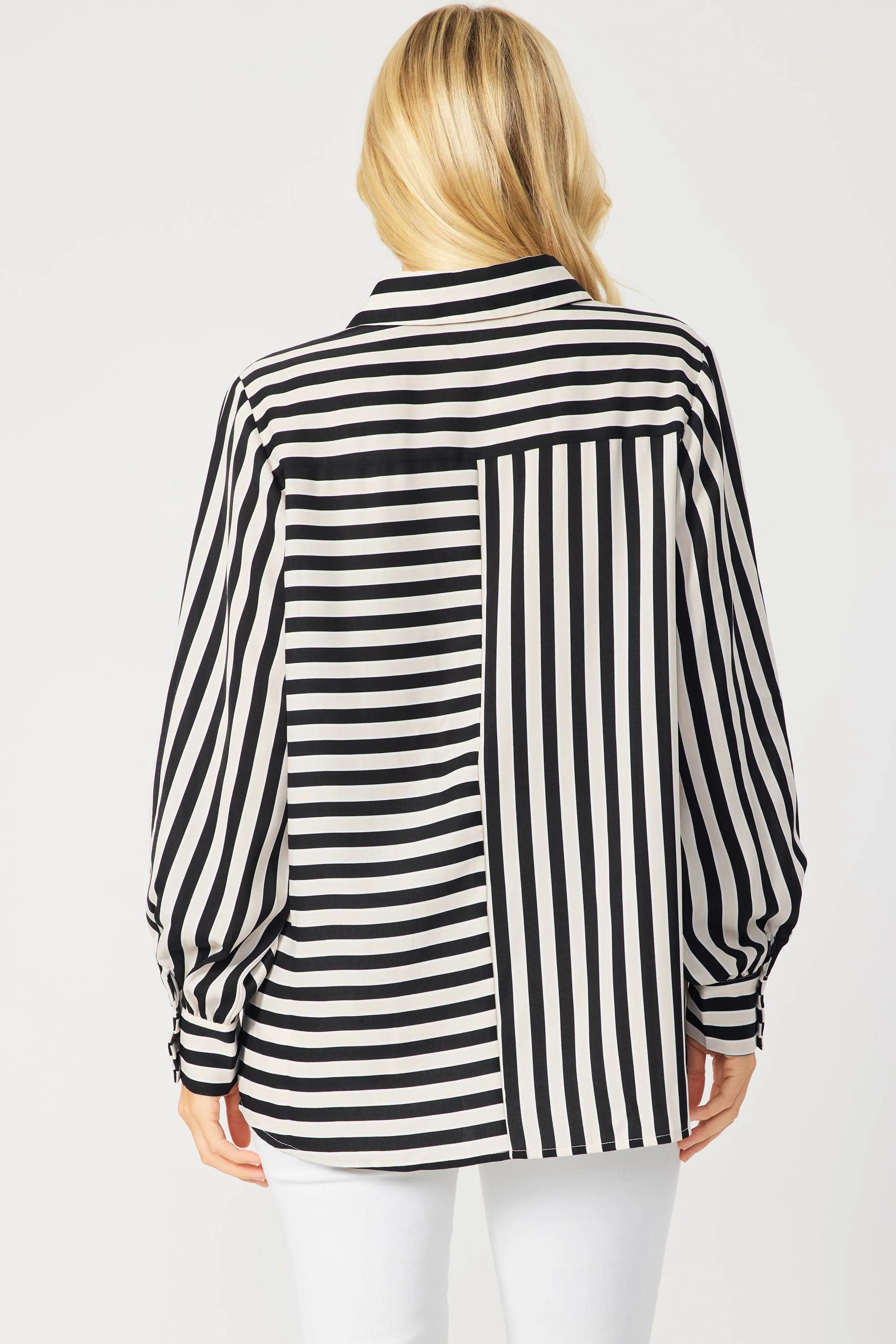 Striped Button Down Blouse