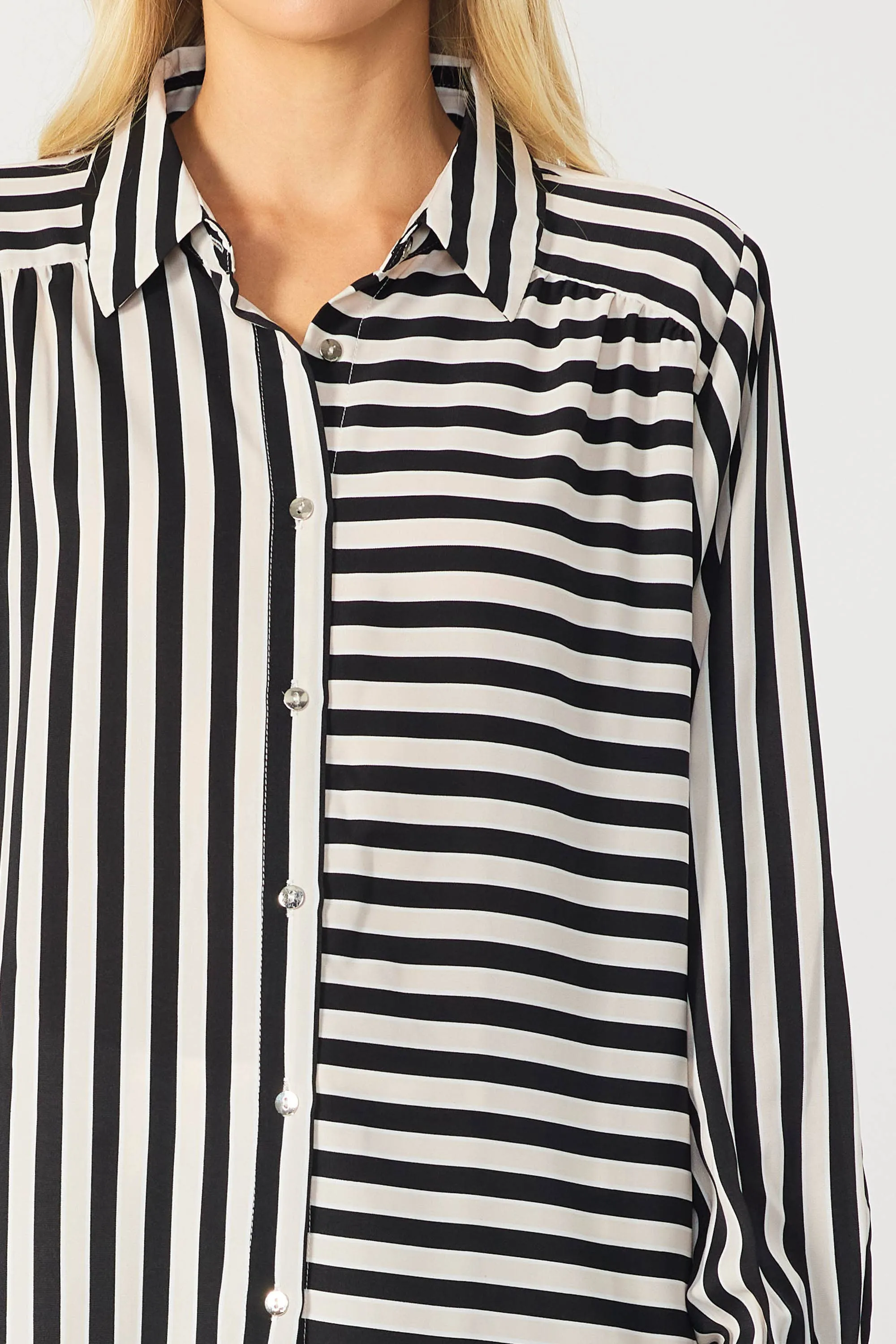 Striped Button Down Blouse