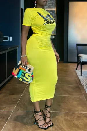 SUNSHINE CURVY MIDI | SKIRT