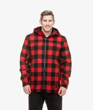 Swanndri Hudson Hoody 100% NZ Wool Red Check