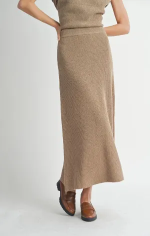 Sweater Midi Skirt {Dark Taupe}