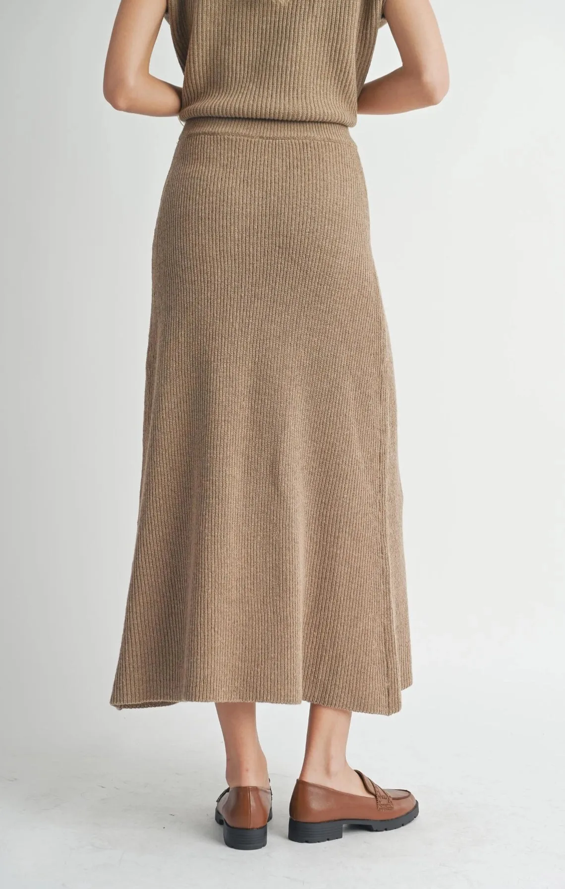 Sweater Midi Skirt {Dark Taupe}