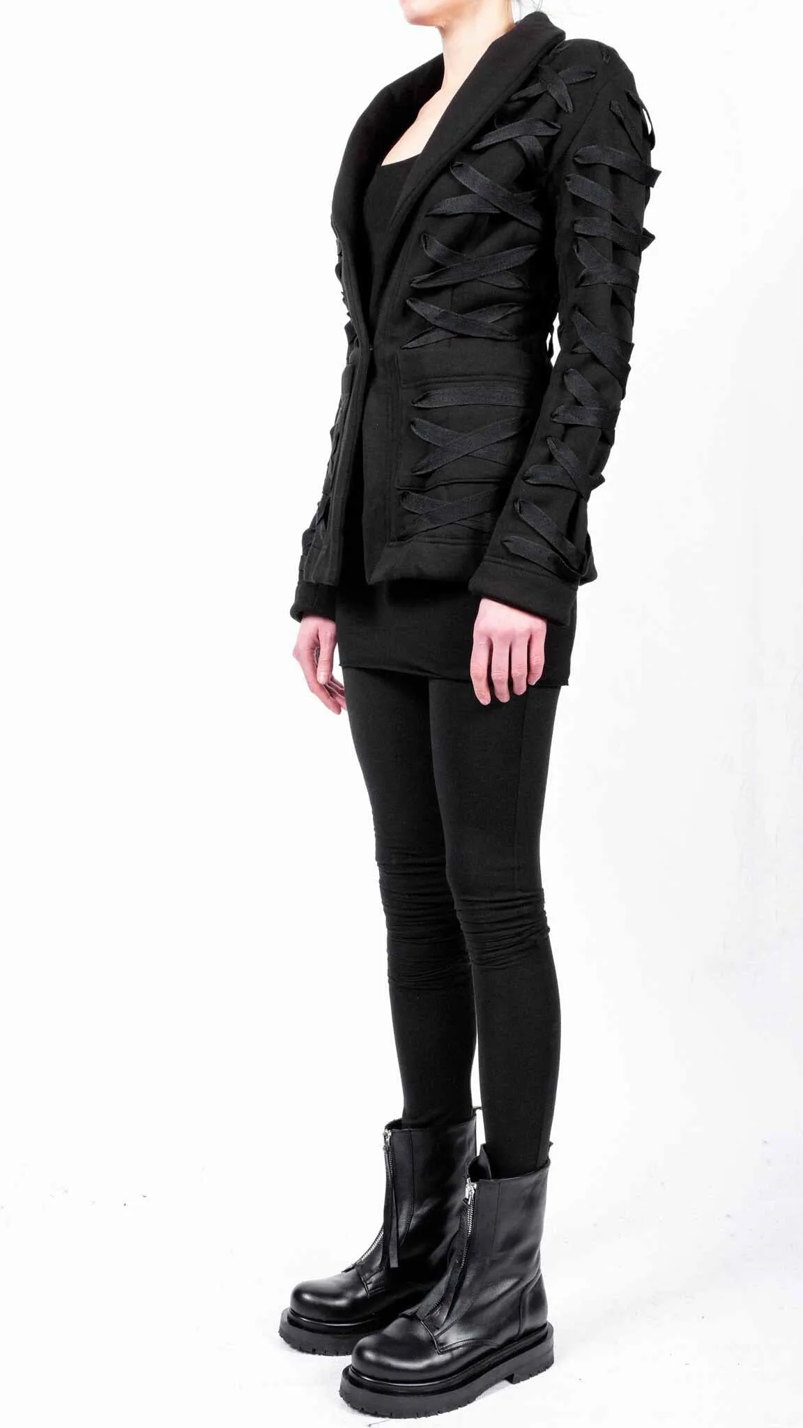 Sweatshirt Blazer with Laces