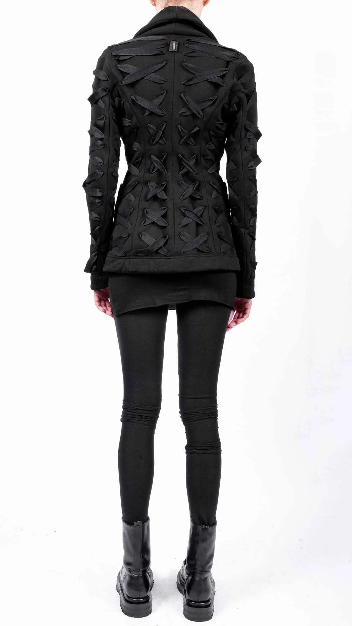 Sweatshirt Blazer with Laces
