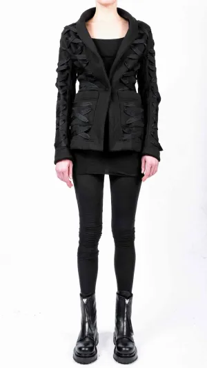 Sweatshirt Blazer with Laces