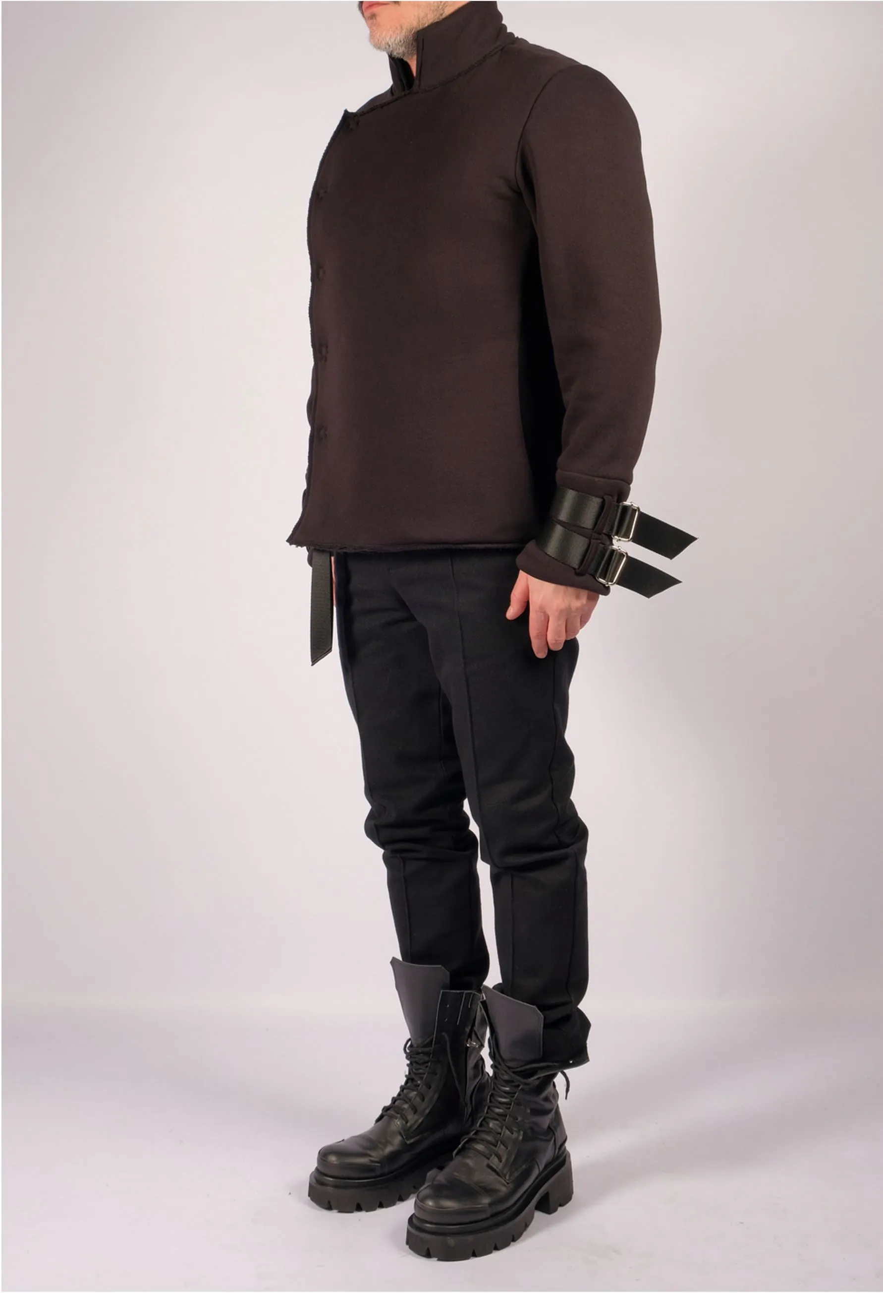 Sweatshirt Jacket with Belt Details