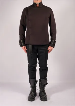 Sweatshirt Jacket with Belt Details