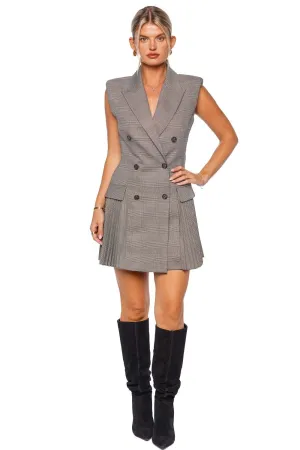 Tanaka Houndstooth Mini Blazer Dress
