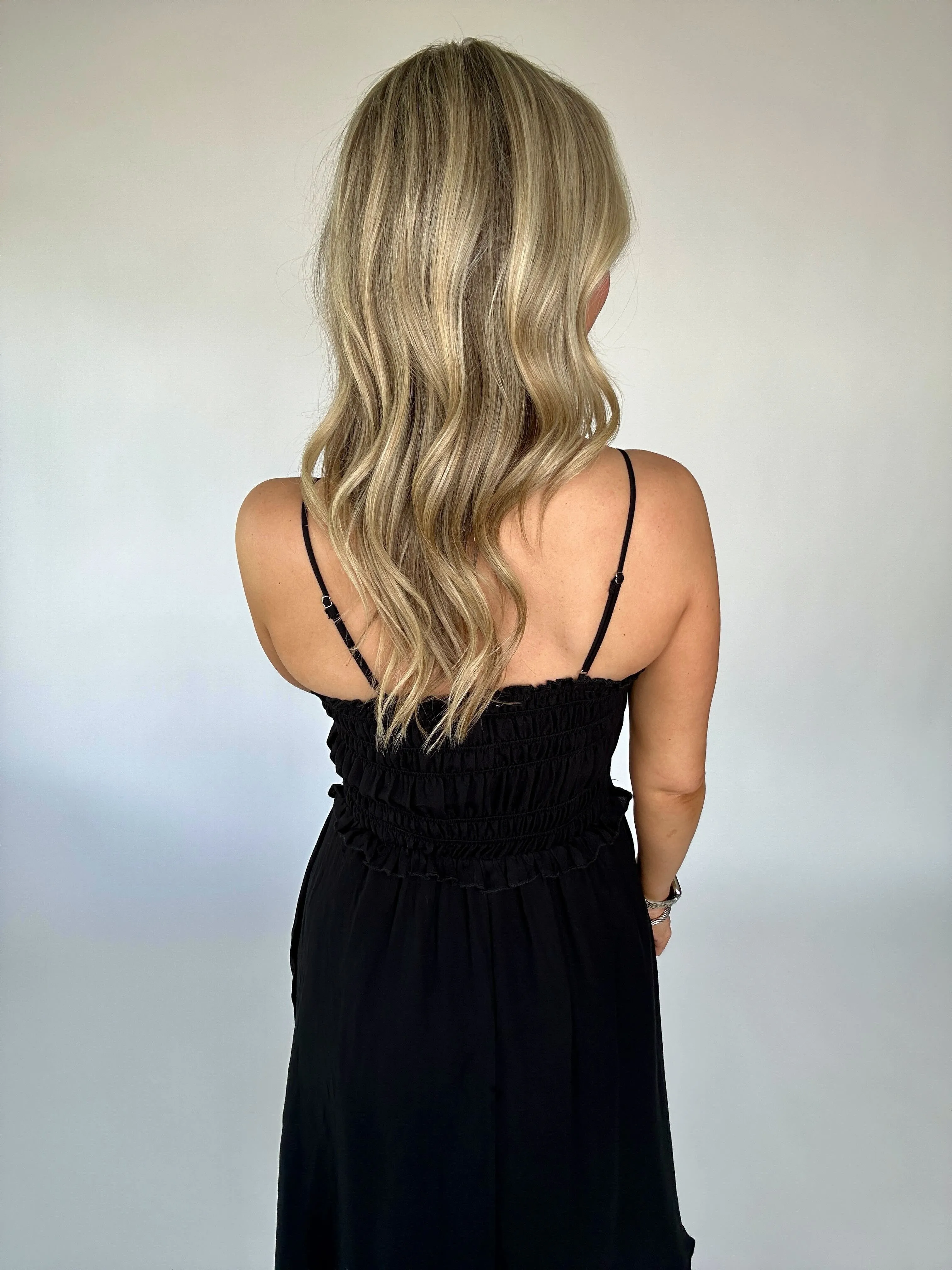 Taste Of Spring Midi Dress - Black