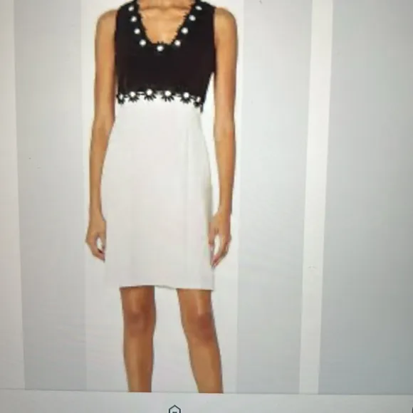 Taylor Black &amp; Ivory Color block Dress NWOT