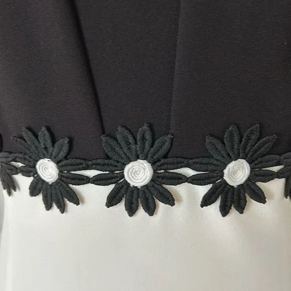 Taylor Black &amp; Ivory Color block Dress NWOT