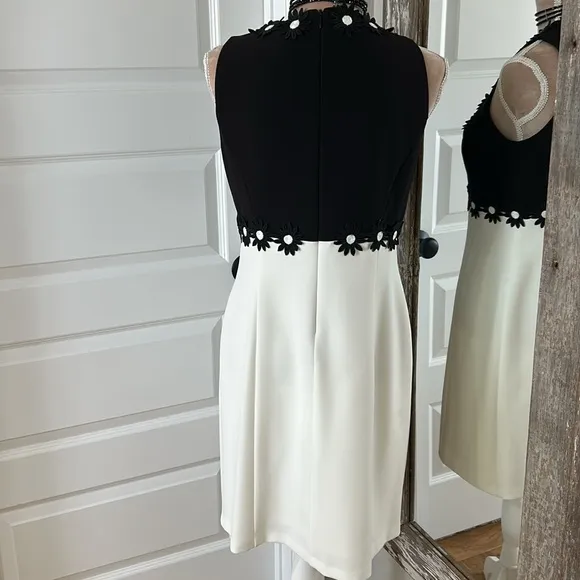 Taylor Black &amp; Ivory Color block Dress NWOT