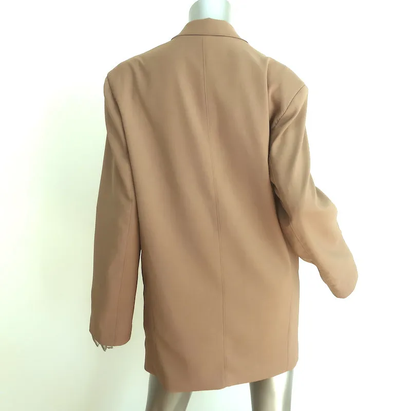 The Frankie Shop Oversized Blazer Beige Stretch Suiting Size Extra Small/Small