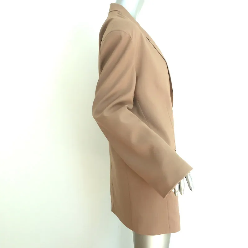 The Frankie Shop Oversized Blazer Beige Stretch Suiting Size Extra Small/Small