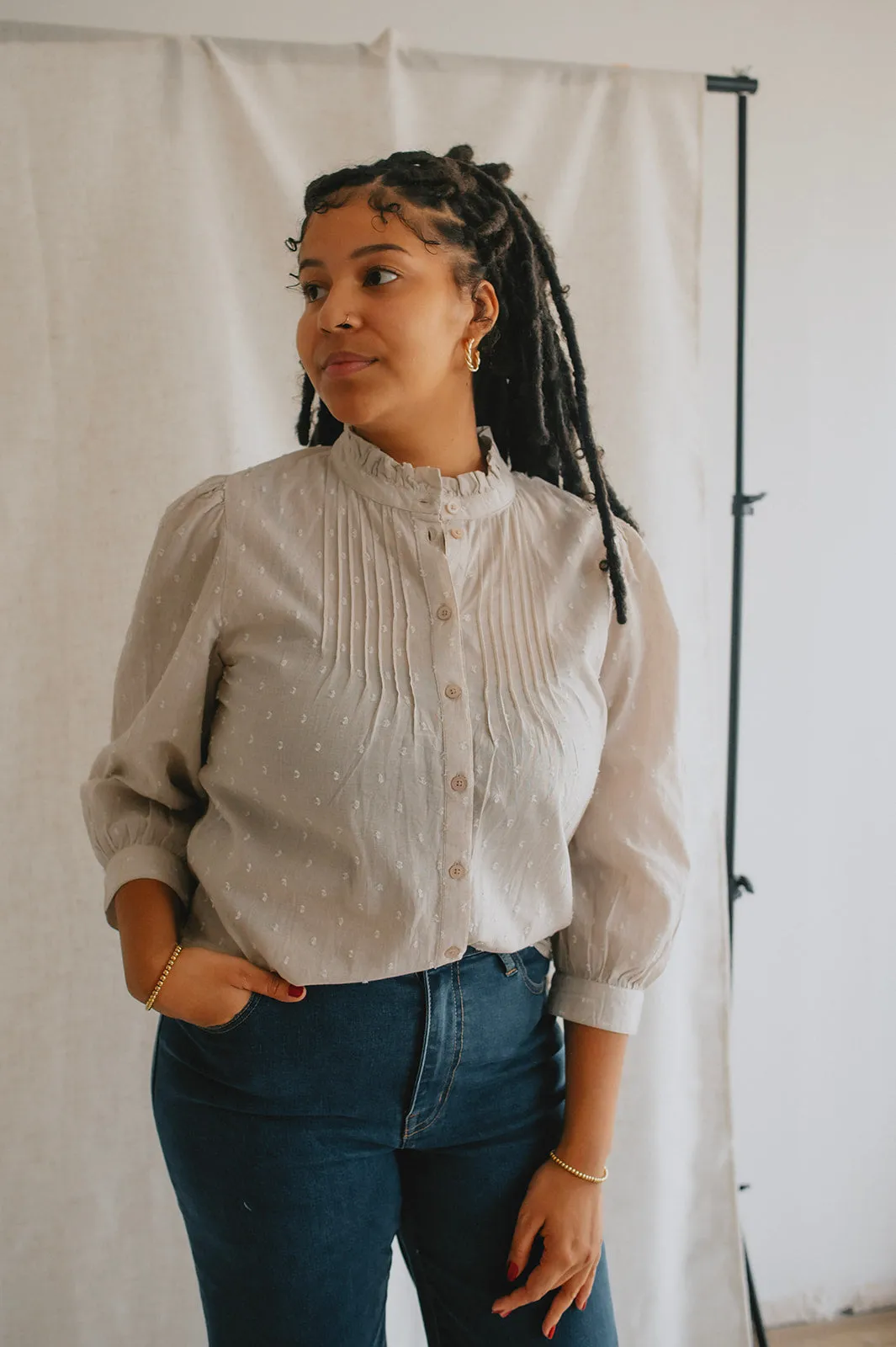 The Lisana Shirt - Chalk - PLUS