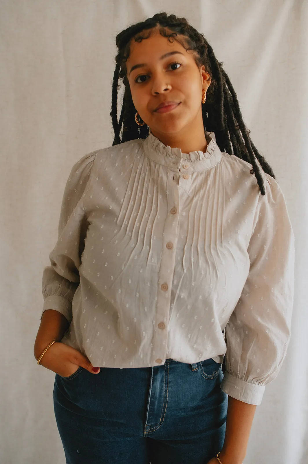 The Lisana Shirt - Chalk - PLUS