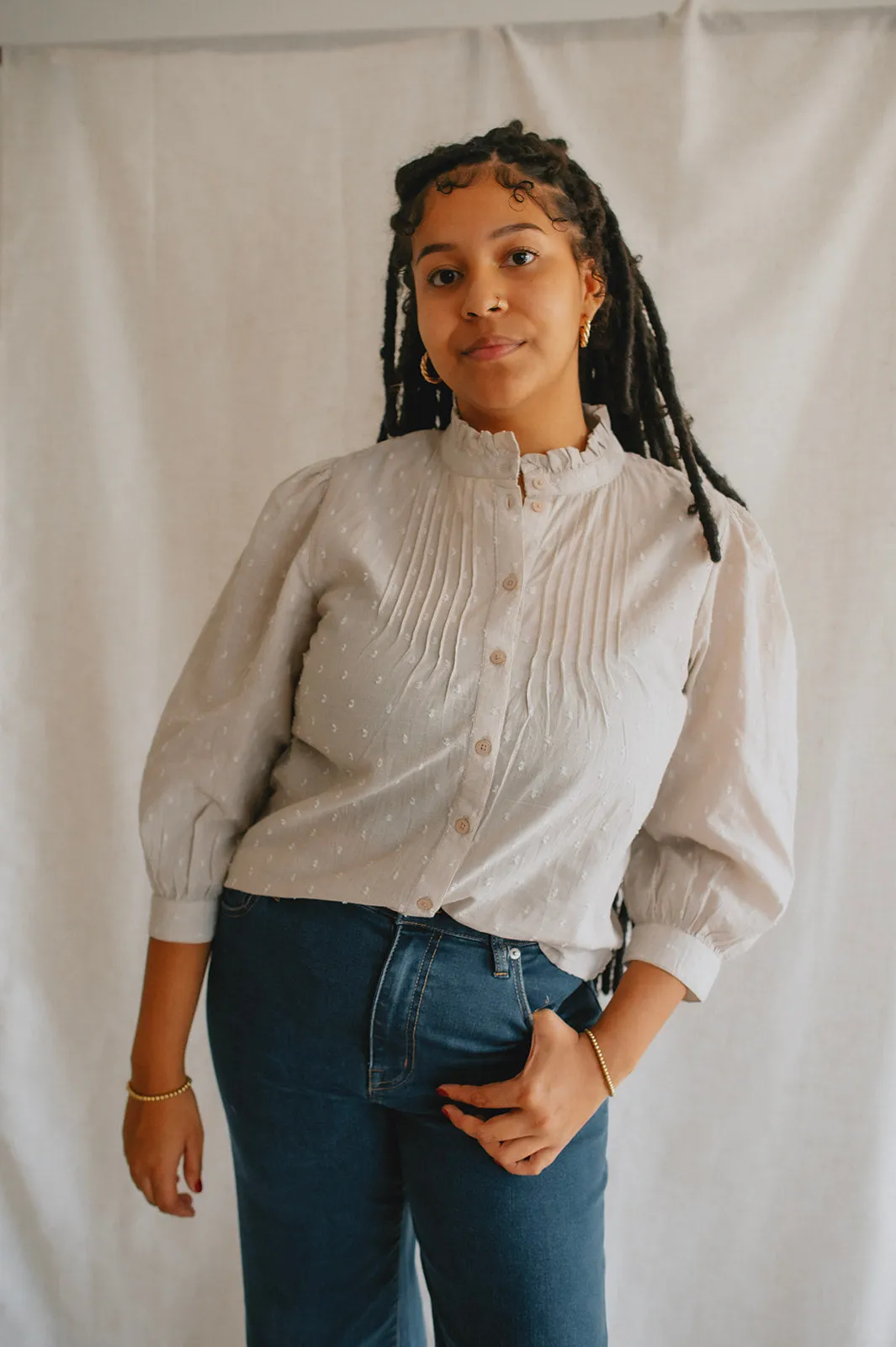The Lisana Shirt - Chalk - PLUS
