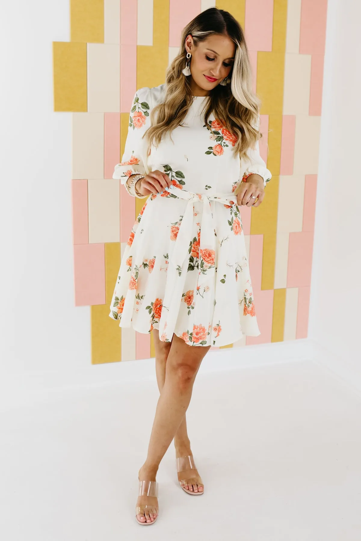 The Shelby Floral Tie Waist Mini Dress - FINAL SALE