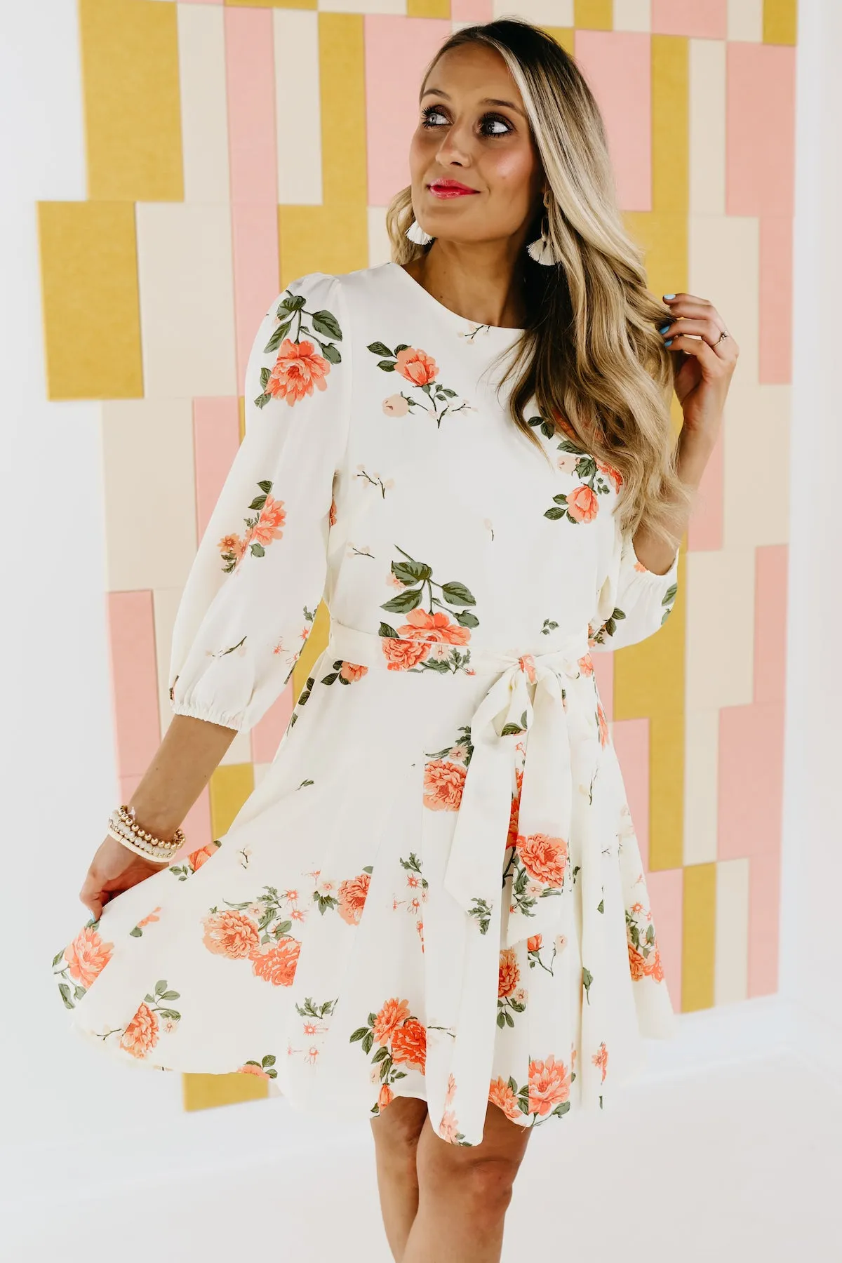 The Shelby Floral Tie Waist Mini Dress - FINAL SALE
